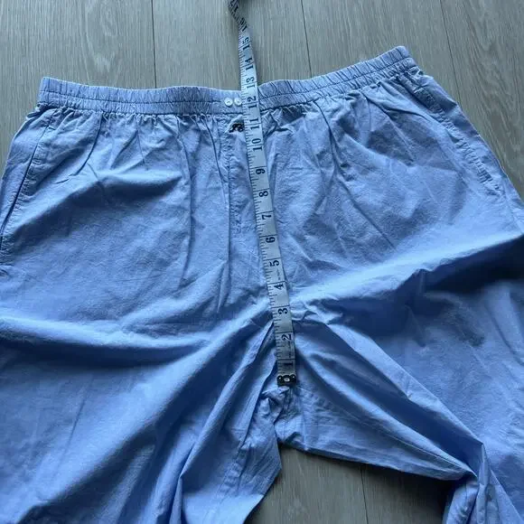 J Crew Classic Pajama Pant In End On End Cotton Large Light Blue Cool Lilac - Picture 7 of 10